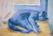 Barevná studie_Spící kočka_pastel